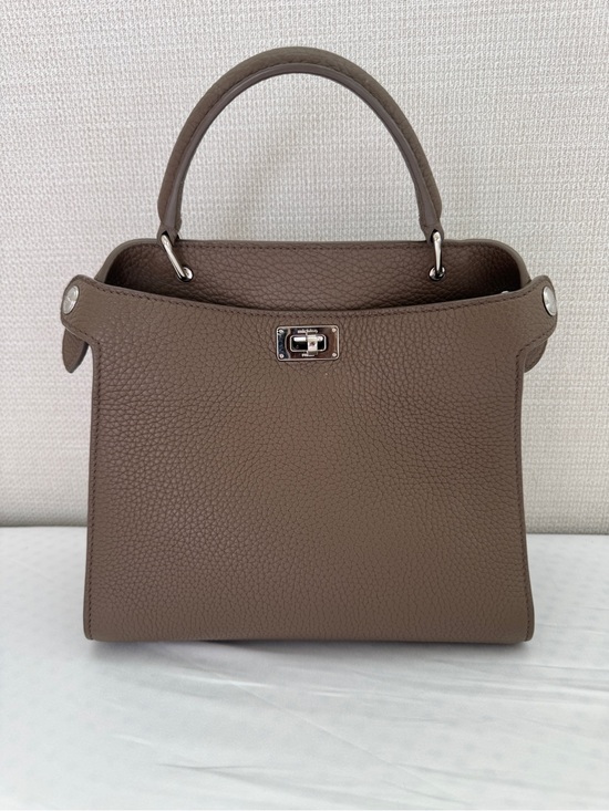 Handbags - Michino Paris Lutece Mini Taupe Leather handbag